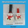 Sostenedor de cuchara de cerámica de Navidad con diseño de muñeco de nieve